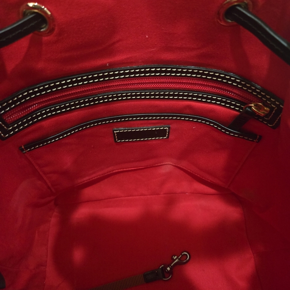 Dooney & Bourke Multicolor Plume Drawstring Bucket Bag - Picture 9 of 11